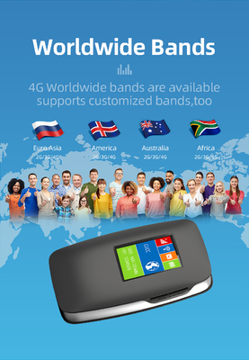 point névralgique mobile du routeur 150Mbps 4G WiFi de 2700mAh-3000mAh 4G Lte MiFi 15 dispositifs avec l'écran d'affichage à cristaux liquides