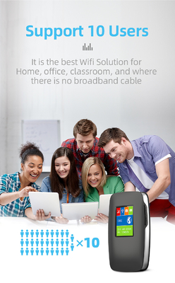 point névralgique sans fil de WIFI de routeur de 3000mAh 4G LTE MiFi avec la bande internationale d'écran d'affichage à cristaux liquides